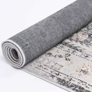 Timeless traditional grey and yellow Porto Alexander rug inspired by global designs 80x300cm runner size soft durable polypropylene perfect for hallway