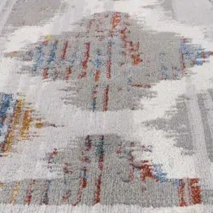 Porto Isabella Grey Multi Geometric Rug elegant global inspired design durable easy maintain versatile sizes