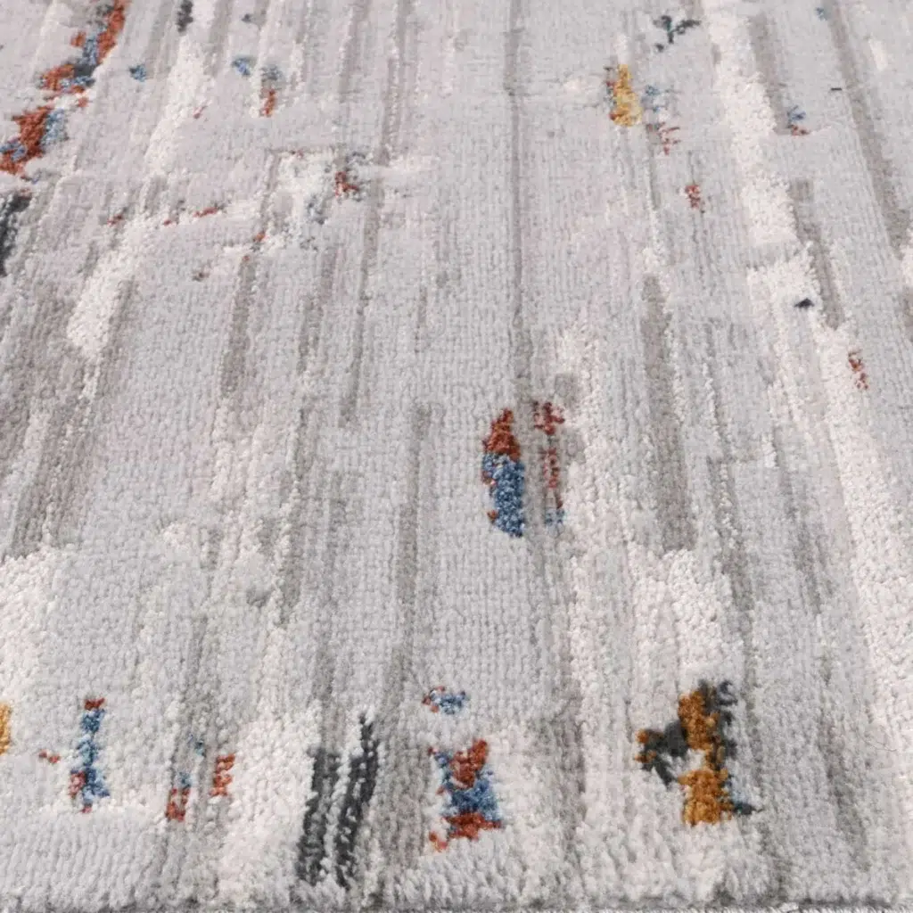 Porto Thomas Grey Multi Abstract Rug global inspired design versatile durable easy maintain neutral tones Turkish craftsmanship