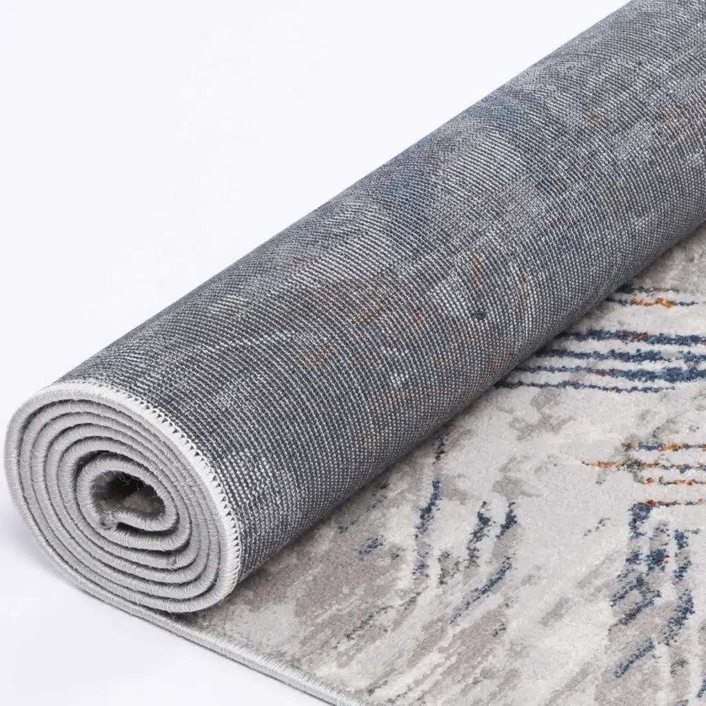 Global inspired geometric rug Porto Oskar grey multi fits modern classic interiors durable easy maintain