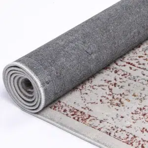 Porto Luna Cream Red Traditional Rug global inspired timeless design durable easy maintain perfect fit any space crafted Turkey