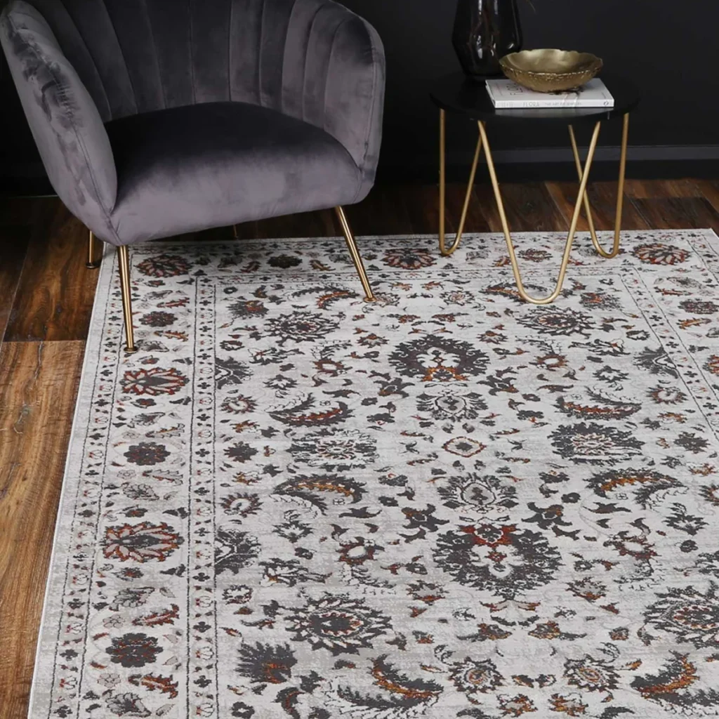 Porto Edward Ivory Red Traditional Rug global inspired design versatile durable easy maintain perfect fit any space