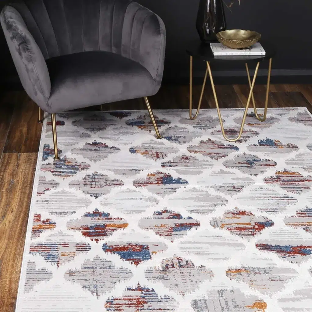 Porto Isabella Grey Multi Geometric Rug elegant global design durable easy maintain versatile sizes living room bedroom decor