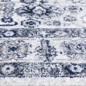 Timeless Provence Marseille Ivory Blue Traditional Rug Inspired by Southern France Fields