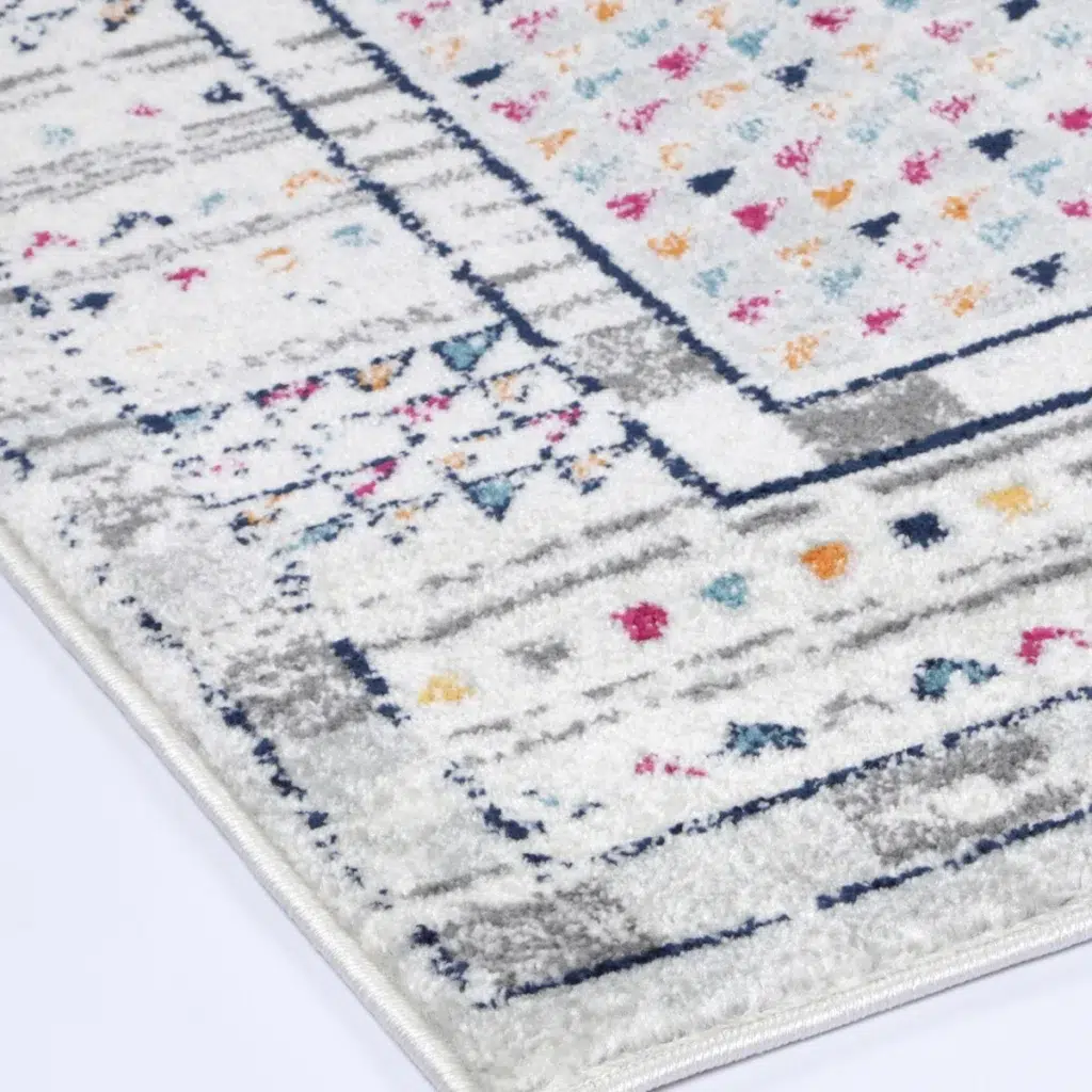 Elegant Provence Toulon Grey Tribal Rug inspired by Southern France vibrant fields and hills