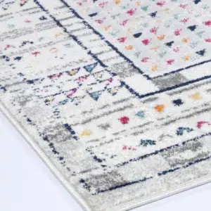 Elegant Provence Toulon Grey Tribal Rug inspired by Southern France vibrant fields and hills