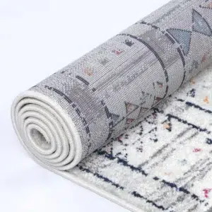 Elegant Provence Toulon Grey Tribal Rug inspired by Southern France vibrant fields and hills adds sophistication to any home decor