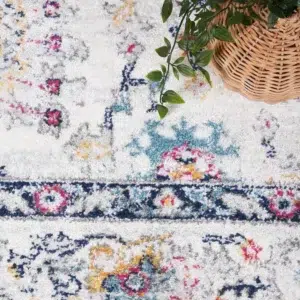 Timeless Provence Nice Multi Transitional Rug inspired by Southern France flower fields and rolling hills vibrant color palette perfect for any space easy maintenance durable quality available in multiple sizes