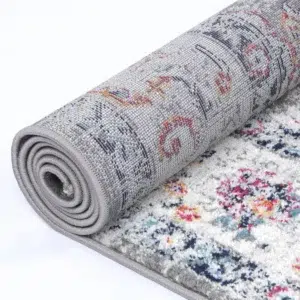 Timeless elegance Provence Monaco grey multi transitional rug inspired by Southern France vibrant colors anti-static fibre durable construction