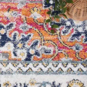 Timeless elegance Provence Cannes Orange transitional rug inspired by Southern France charm and vibrant colors easy maintenance anti-static fibers