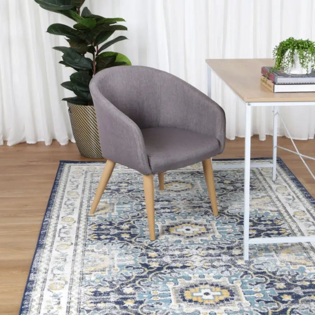 Timeless elegance Provence Frejus Blue Transitional Rug inspired by Southern France fields adds vibrant sophistication to any room