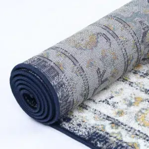 Timeless elegance Provence Frejus Blue Transitional Rug inspired by Southern France flower fields and rolling hills