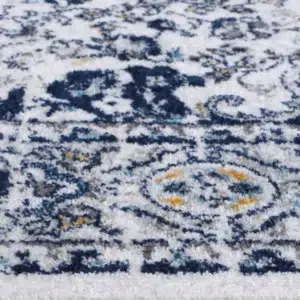 Timeless Provence Gruissan Blue Ivory Transitional Rug adds elegance to any room