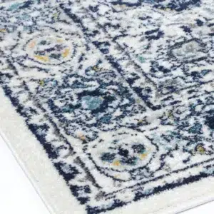 Timeless Provence Gruissan Blue Ivory Transitional Rug adds elegance to any room soft durable design easy maintenance perfect for living room or bedroom