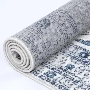 Elegant Provence Meze Grey Traditional Rug inspired by Southern France fields and hills adds sophistication to any room with easy maintenance and durable construction