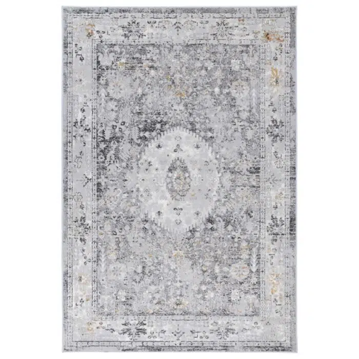Porto Alexander Grey & Yellow Traditional Rug