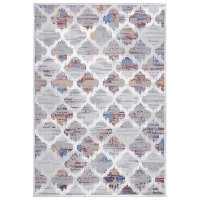 Porto Isabella Grey & Multi Geometric Rug