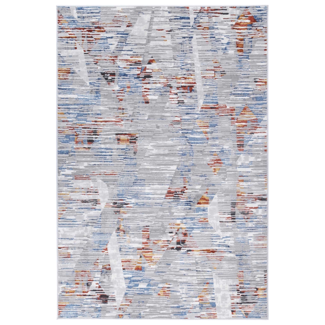 Steel Gray Abstract Rug Porto Michael Grey & Multi Abstract Rug - Ele Living