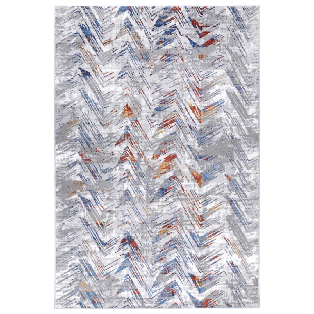 Porto Oskar Grey & Multi Geometric Rug - Ele Living