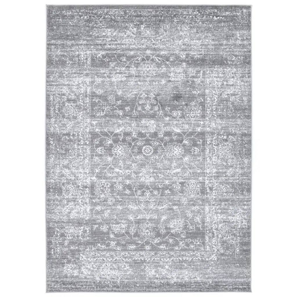 Timeless Provence Avignon Grey Traditional Rug inspired by Southern France fields adds vibrant elegance to any space easy maintenance versatile design durable quality
