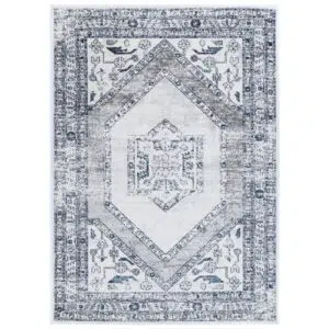 Elegant Provence Meze Grey Traditional Rug inspired by Southern France flower fields rolling hills sophisticated design easy maintenance available in multiple sizes durable high quality craftsmanship