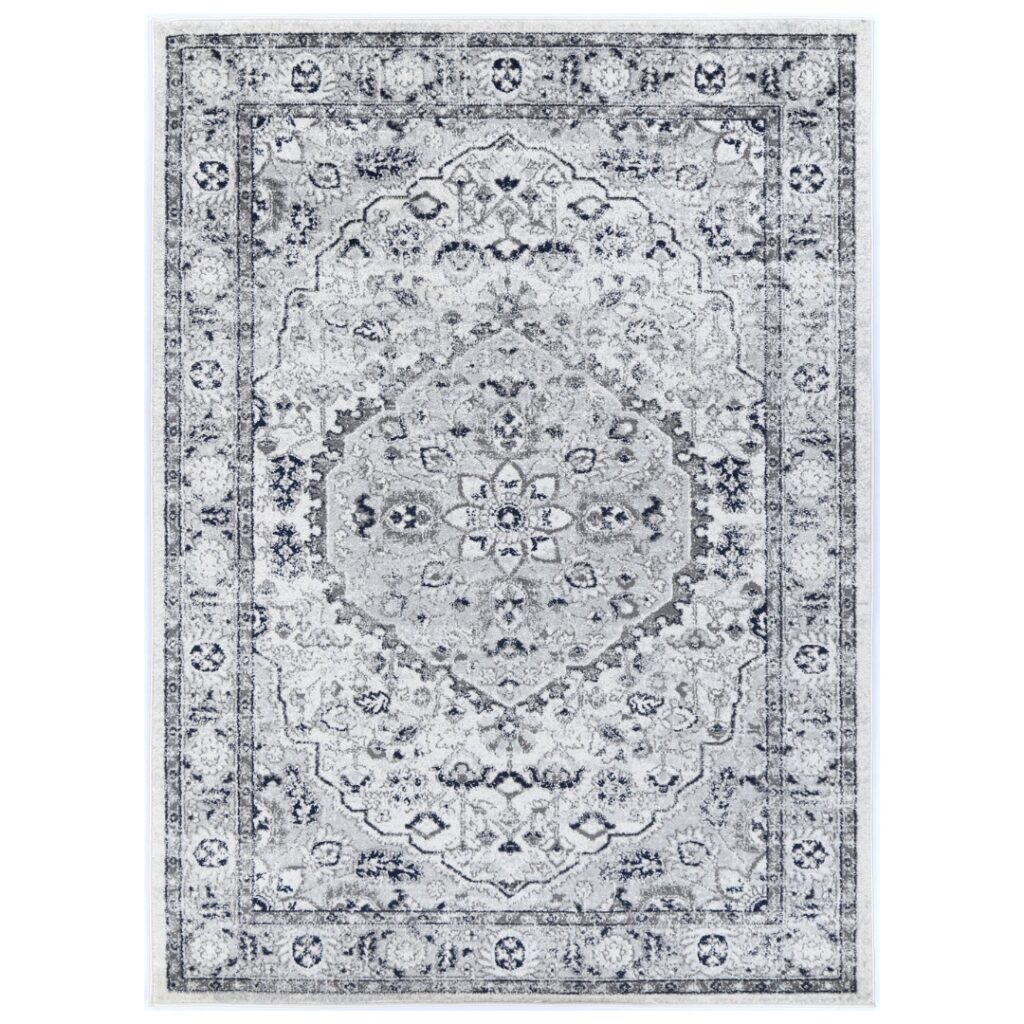 Timeless Provence Perols Grey Traditional Rug inspired by Southern France perfect for any design aesthetic with durable high quality craftsmanship and easy maintenance