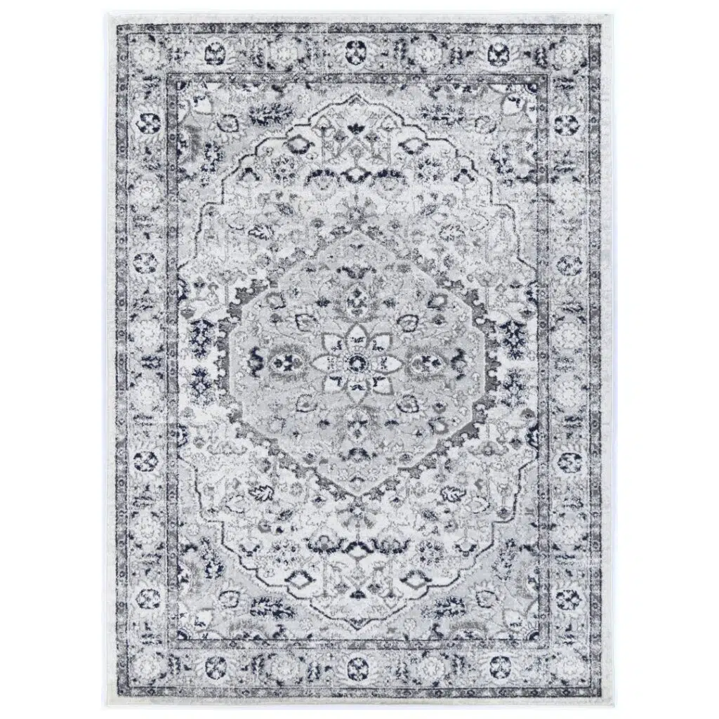 Timeless Provence Perols Grey Traditional Rug inspired by Southern France perfect for any design aesthetic with durable high quality craftsmanship and easy maintenance