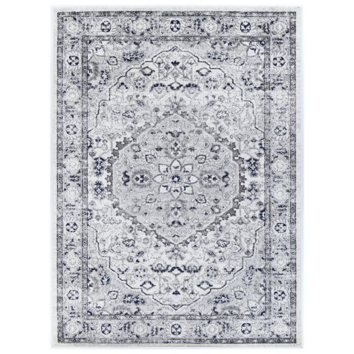 Timeless Provence Perols Grey Traditional Rug inspired by Southern France perfect for any design aesthetic with durable high quality craftsmanship and easy maintenance