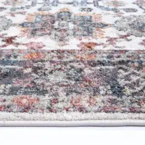 Soft pastel Santa Fe Camino Border Cream Rug adds cozy elegance to any room perfect for homes with kids and pets easy maintenance luxurious feel underfoot