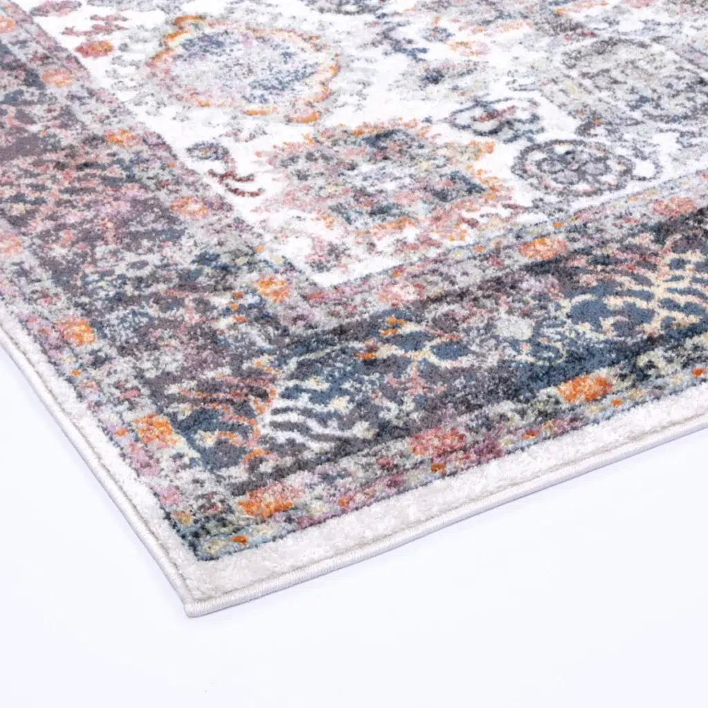 Soft Santa Fe Camino Border Cream Rug adds cozy elegance to any room with durable pastel charm