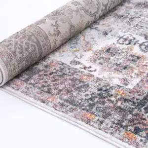 Soft pastel Santa Fe Camino Border Cream Rug adds cozy elegance to any room perfect for modern homes