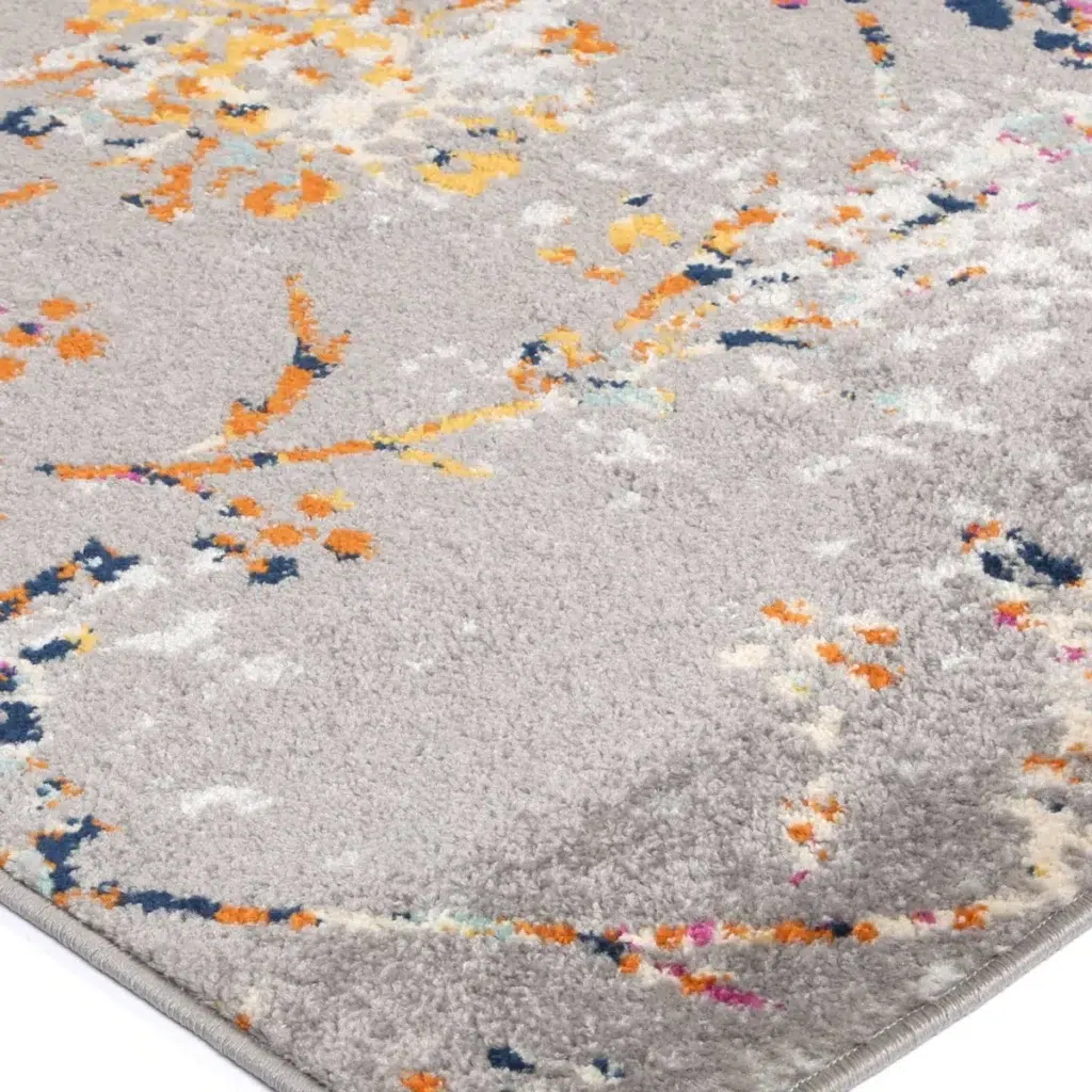 Luxurious Sicily Catina Grey Multi Contemporary Rug vibrant design durable synthetic fibers versatile sizes
