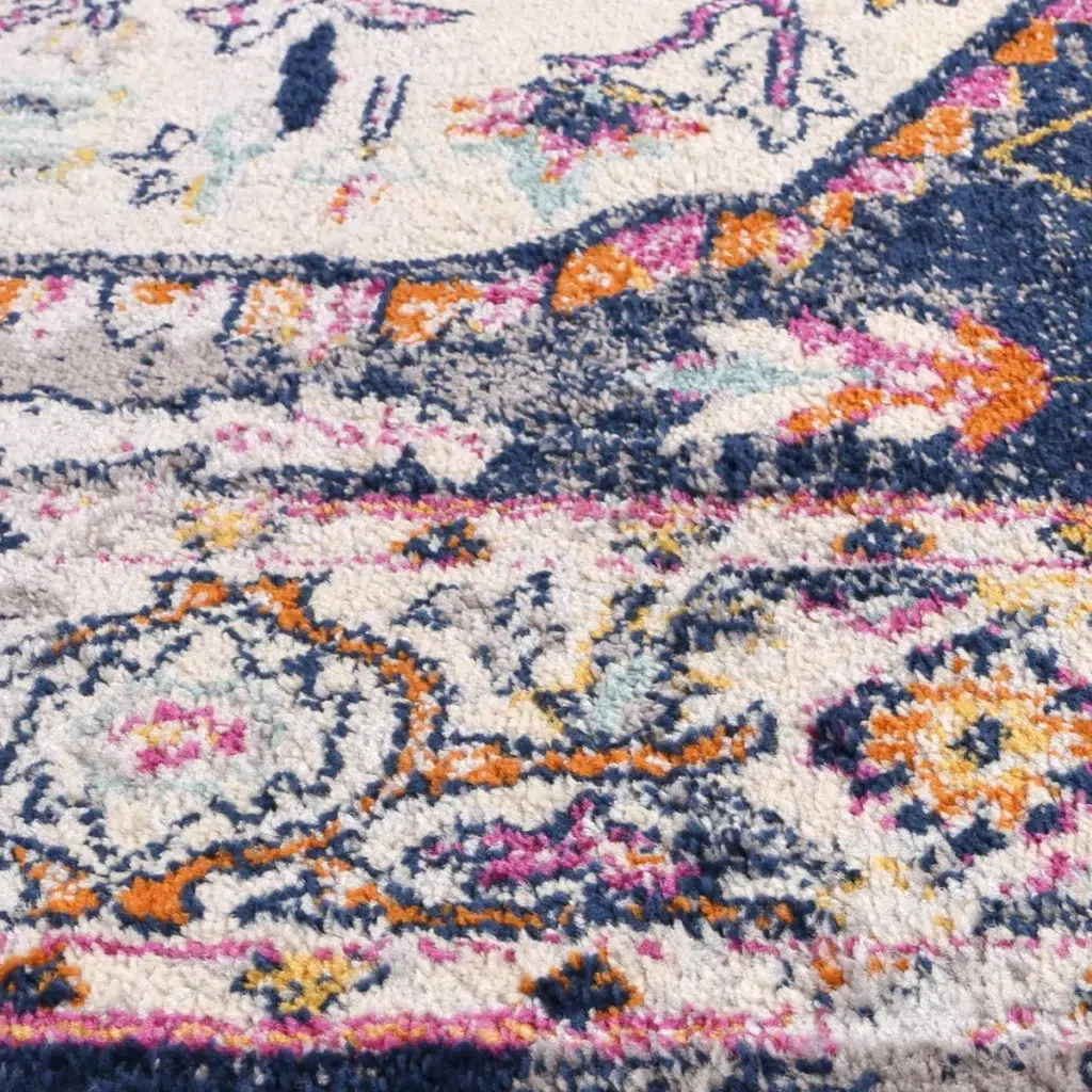 Luxurious Sicily Enna Multi Transitional Rug vibrant colors eclectic bohemian decor plush soft durable craftsmanship