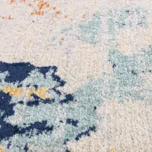 Luxurious Sicily Alcamo Multi Abstract Rug with vibrant pinks and blues perfect for eclectic spaces