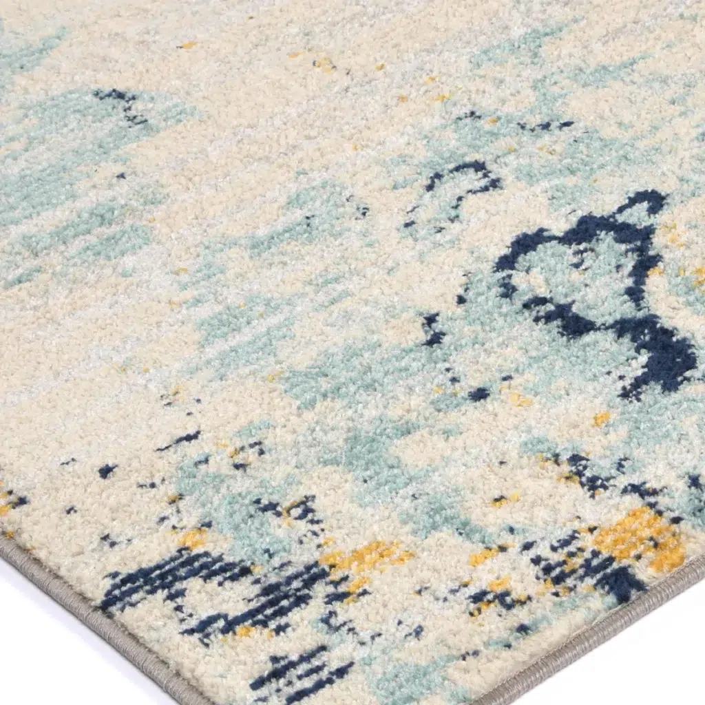 Luxurious Sicily Alcamo Multi Abstract Rug with vibrant colors and durable design for eclectic spaces