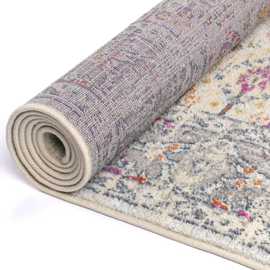 Luxurious Sicily Ferla Grey Multi Transitional Rug elegant design vibrant colors durable construction