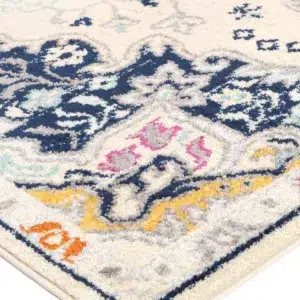 Sicily Acate Ivory Multi Transitional Rug vibrant nostalgic design low maintenance durable luxury colors eclectic bohemian style