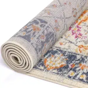 Sicily Mortilli Blue Yellow Transitional Rug vibrant luxurious colors durable design living room bedroom decor