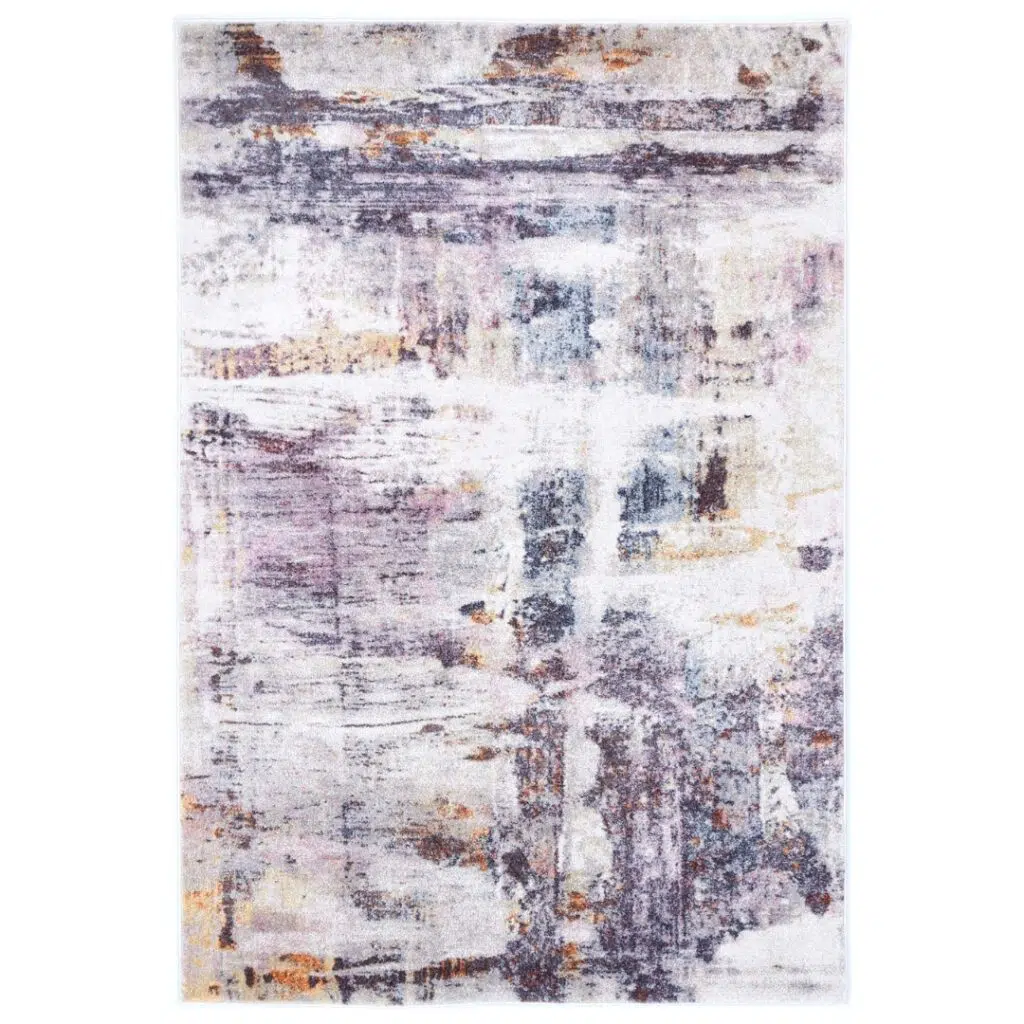 Soft pastel Santa Fe Verada abstract multi rug adds cozy elegance to any room with durable kid and pet friendly fibers