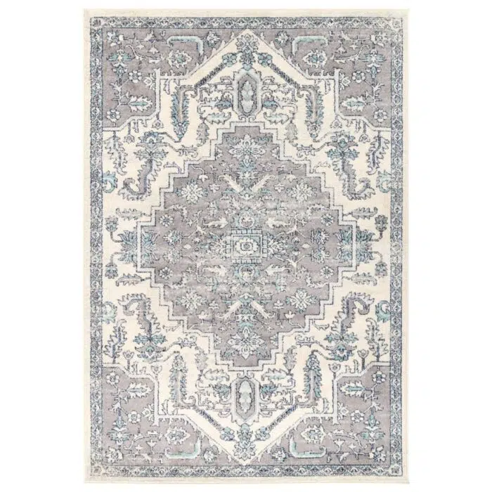 Sicily Avola Grey & Blue Transitional Rug