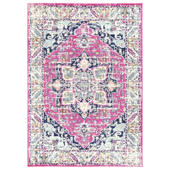 Sicily Carleone Pink & Blue Transitional Rug