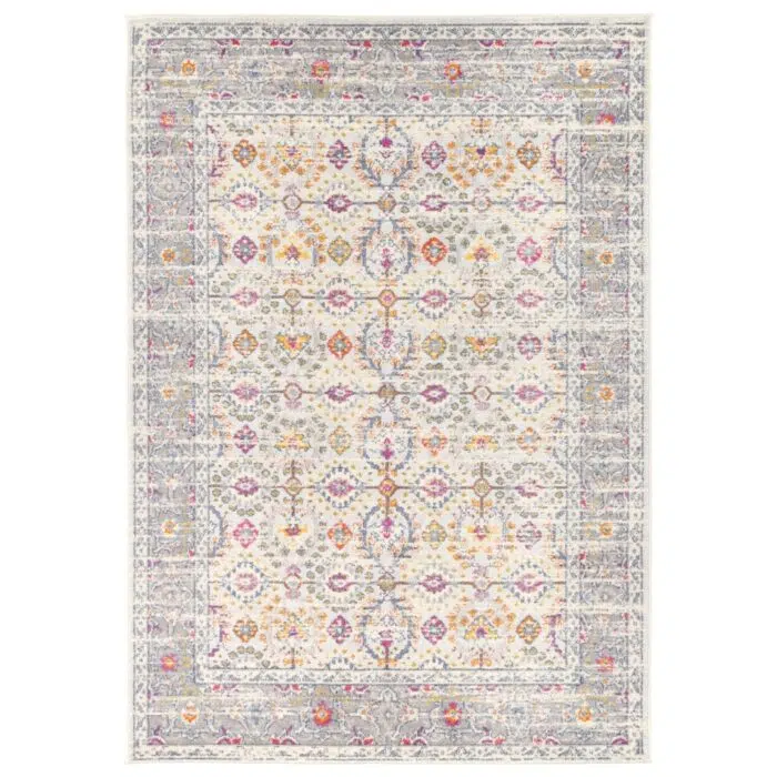 Sicily Ferla Grey & Multi Transitional Rug
