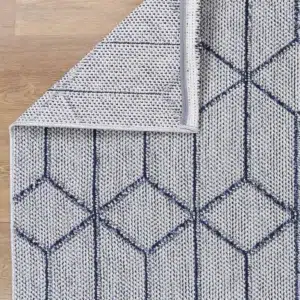 Vanuatu Greenslade Charcoal Geometric Flatweave Rug adds style and comfort to any space with its durable flatwoven construction and neutral tones