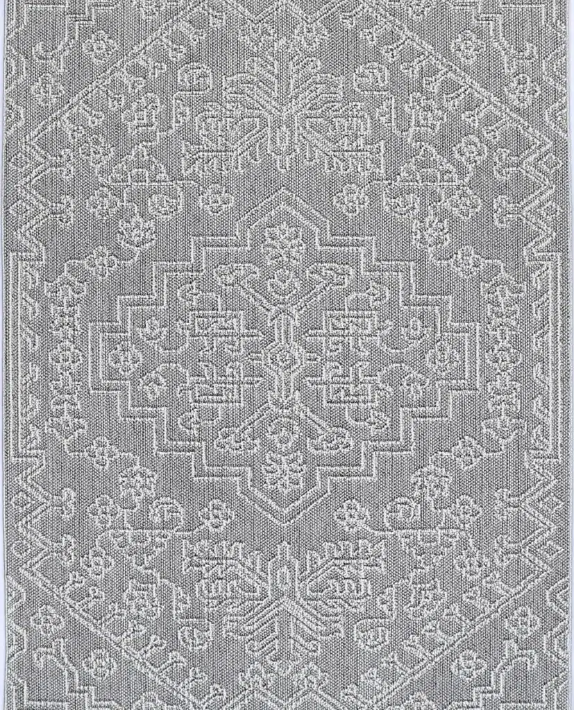 Vanuatu Bule Ash Tribal Flatweave Rug stylish durable indoor outdoor use heatset polypropylene easy clean versatile design