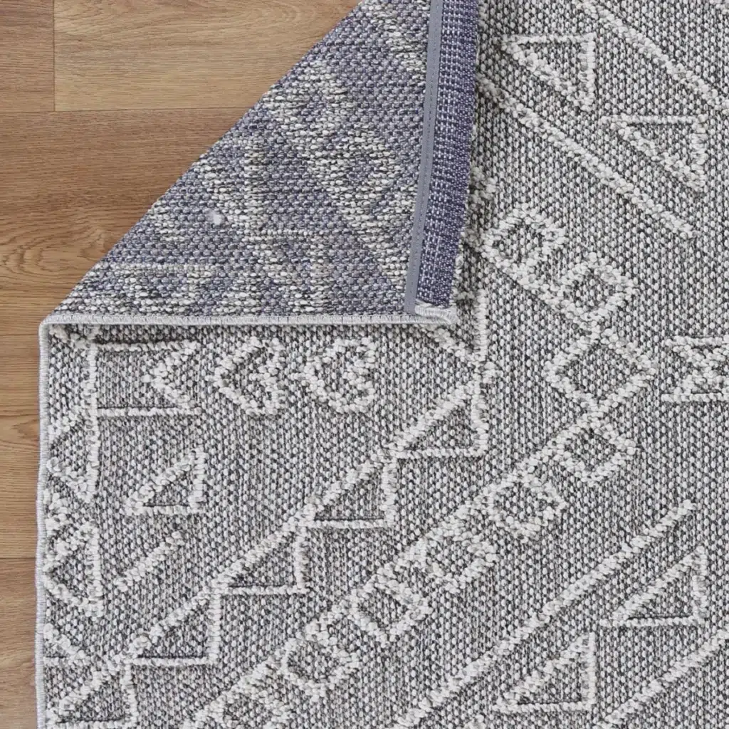 Vanuatu Kaua Ash Tribal Flatweave Rug elegant flatwoven texture durable heatset polypropylene fibers easy maintain versatile sizes timeless design