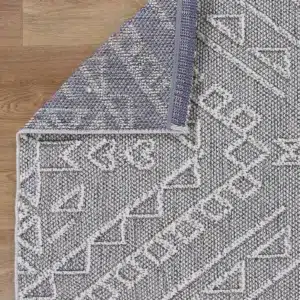 Vanuatu Kaua Ash Tribal Flatweave Rug elegant flatwoven texture durable heatset polypropylene fibers easy maintain versatile sizes timeless design