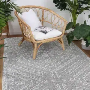Vanuatu Kaua Ash Tribal Flatweave Rug stylish durable easy maintain flatwoven texture modern design