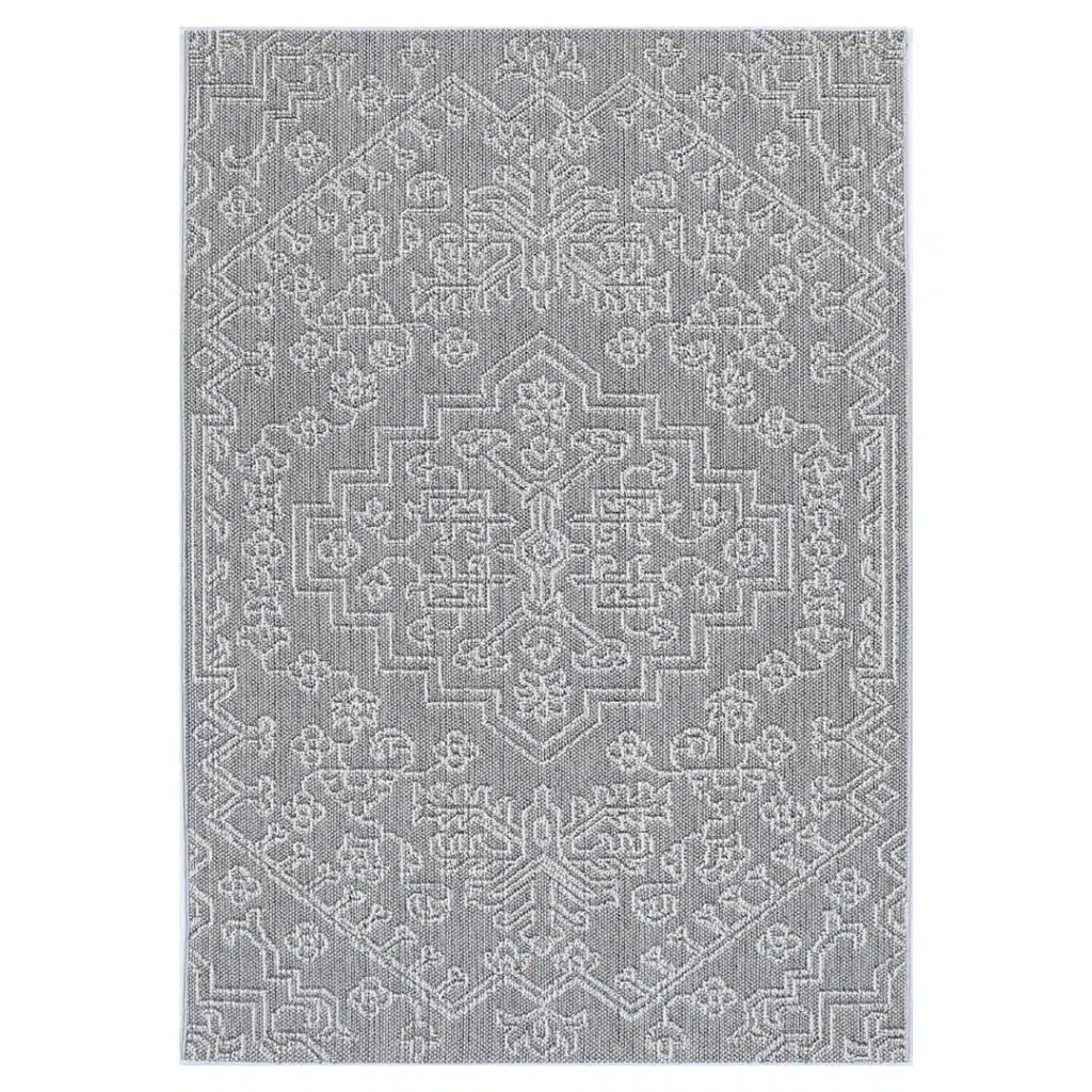 Vanuatu Bule Ash Tribal Flatweave Rug stylish durable indoor outdoor use easy maintenance heatset polypropylene craftsmanship