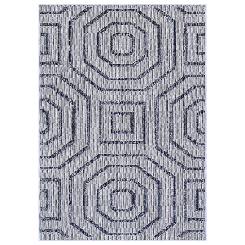 Vanuatu Hale Charcoal Geometric Flatweave Rug versatile indoor outdoor durable design elegance easy cleaning