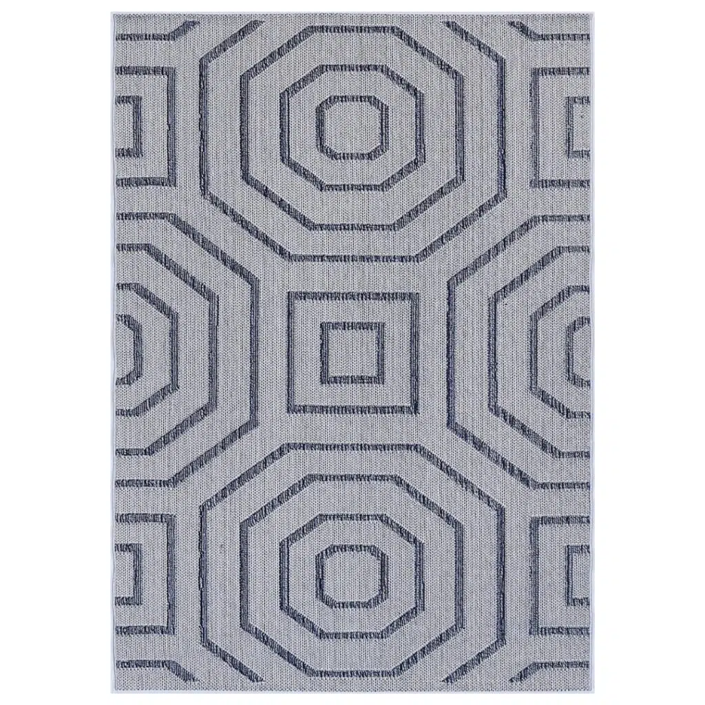 Vanuatu Hale Charcoal Geometric Flatweave Rug versatile indoor outdoor durable design elegance easy cleaning